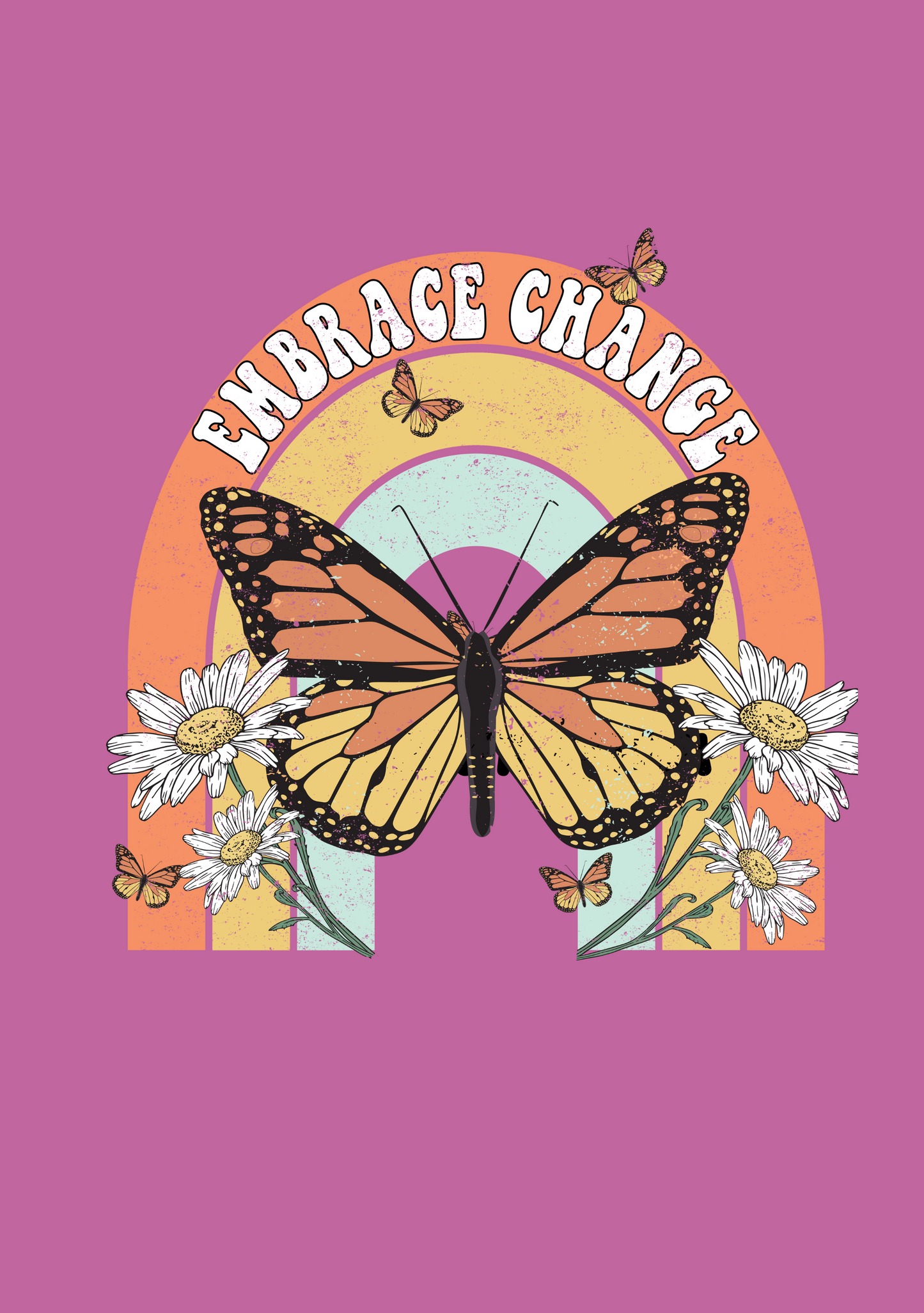Embrace Change Panel - Pinkish Purplish 100% Cotton Jersey
