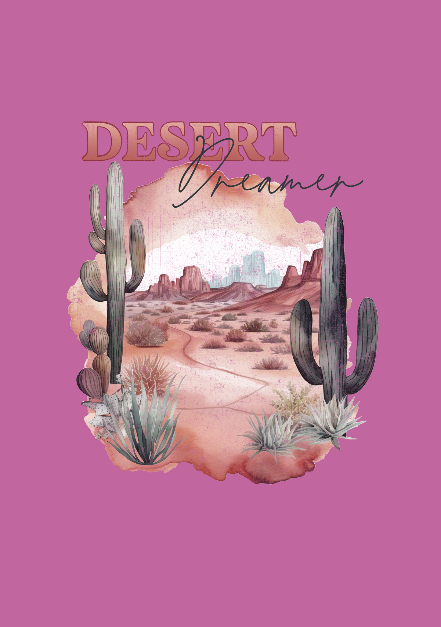Desert Dreamer Panel - Pinkish Purplish 100% Cotton Jersey