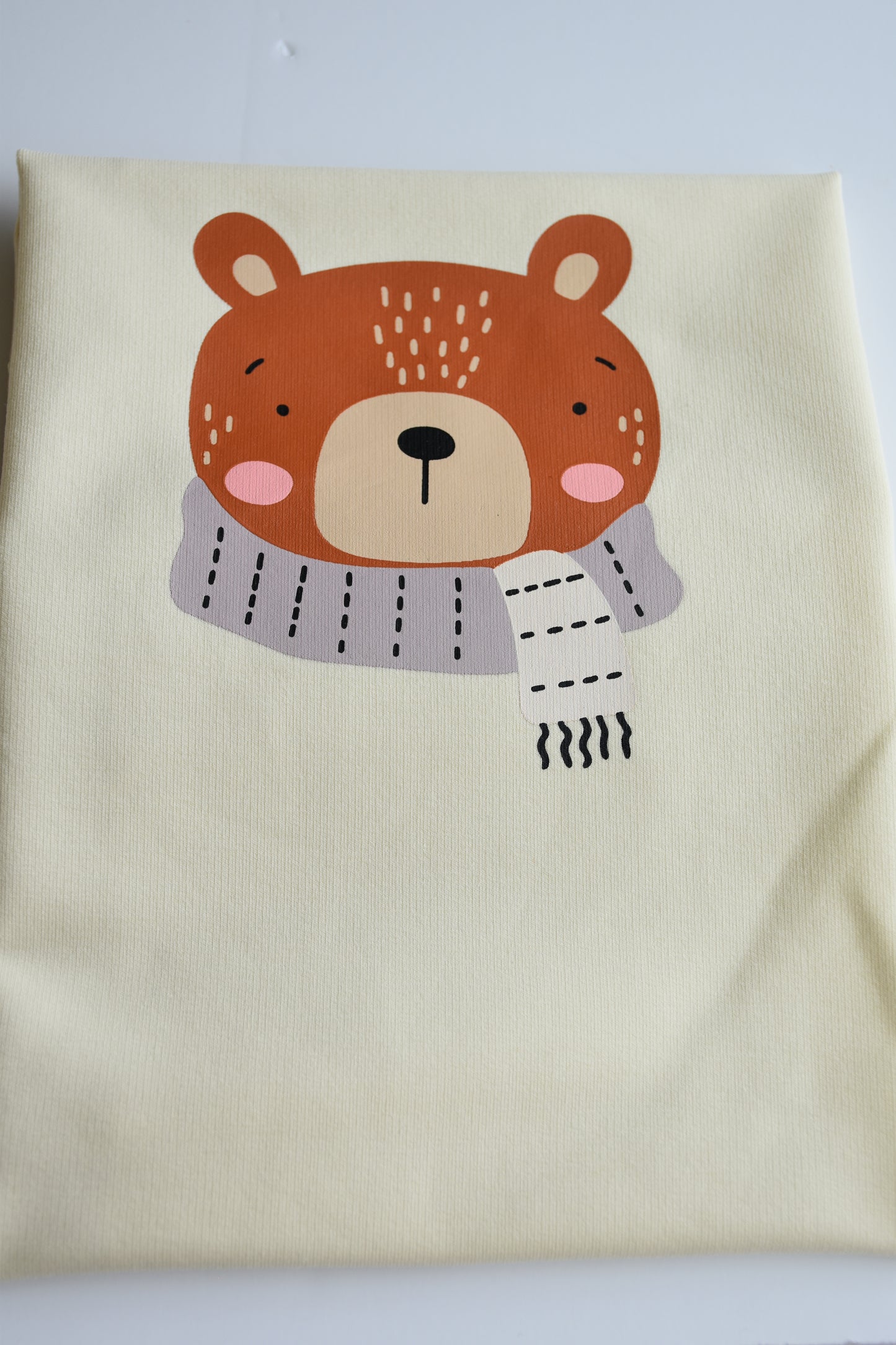 Beary Ready for Winter Panel -Ivory